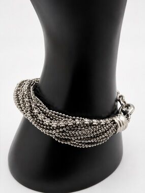 Designers Originals Silver-Tone Multi-Strand Beaded Bracelet